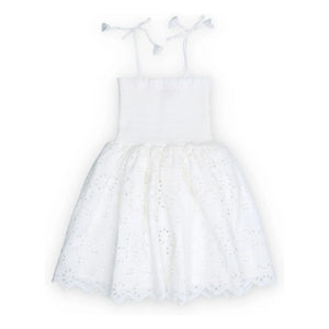 the new society - Vestido Bordado en Inglés Sakura | Blanco
