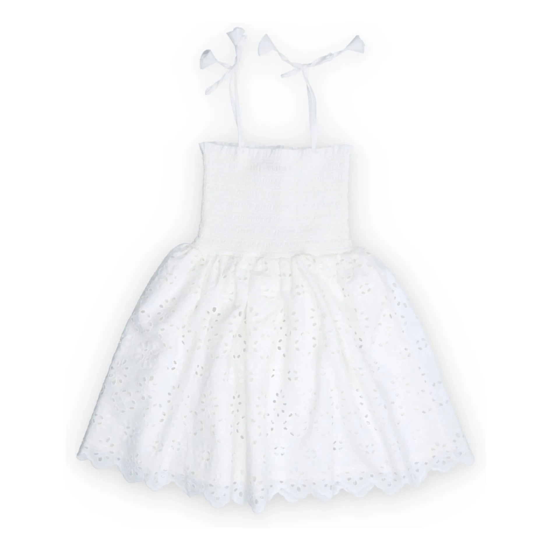 the new society - Vestido Bordado en Inglés Sakura | Blanco