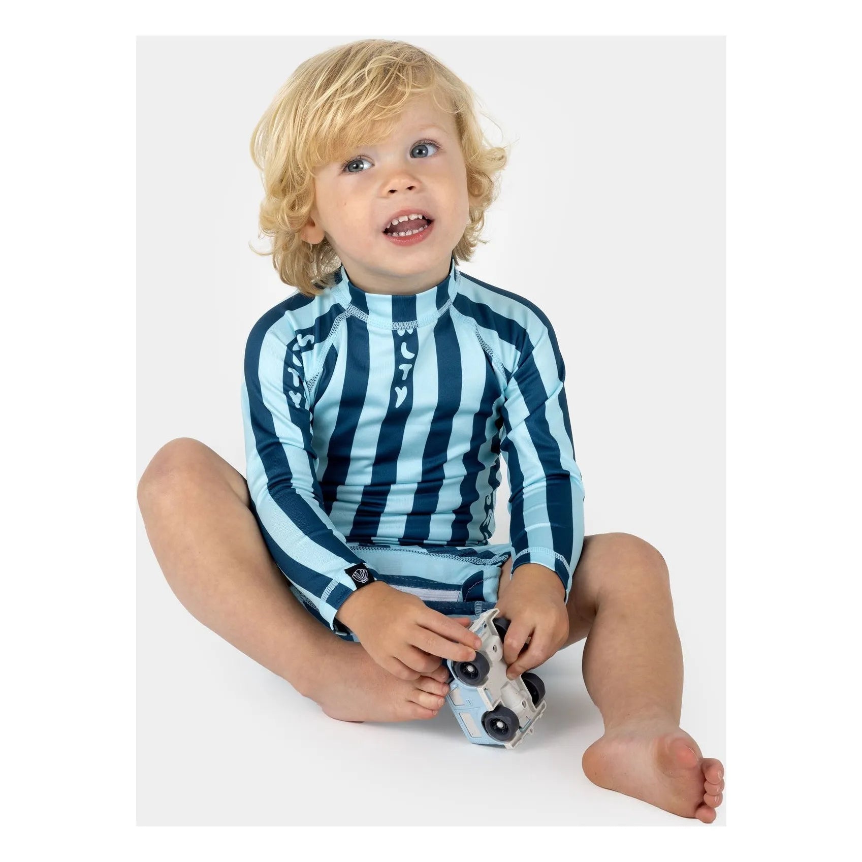 Beach & Bandits - Salty Stripes Mono de Protección UV de Fibra Reciclada | Azul Marino