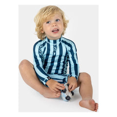 Beach & Bandits - Salty Stripes Mono de Protección UV de Fibra Reciclada | Azul Marino