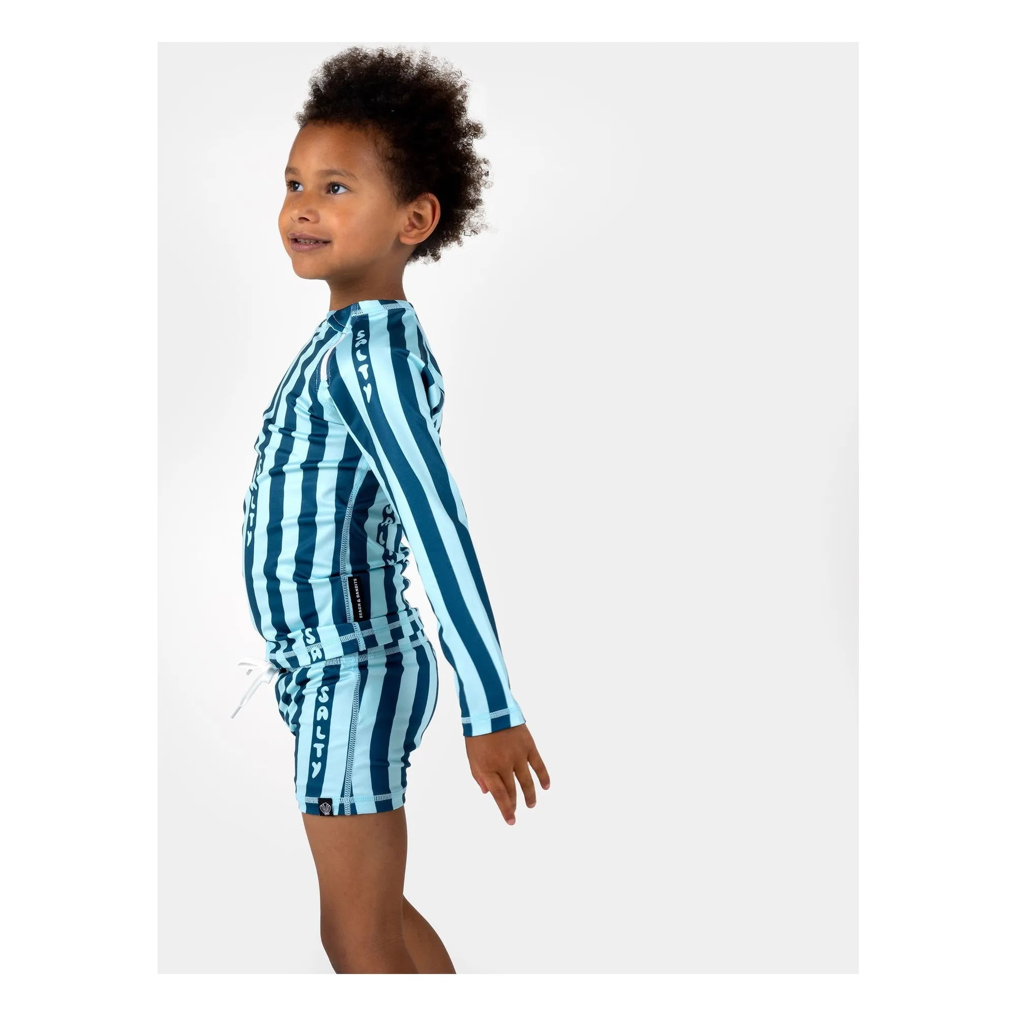 Beach & Bandits - Bañador con Protección UV Salty Stripes de Fibras Recicladas | Azul Marino