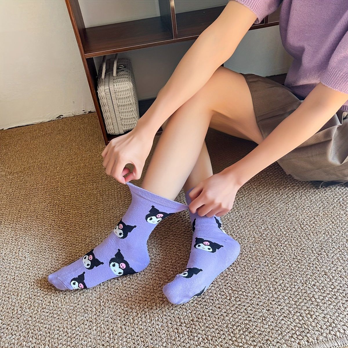 Sanrio - Kuromi Calcetines para Niños Pack de 5