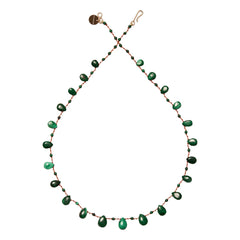 Ivarene - Collar Savannah con gotas y abalorios | Malaquita