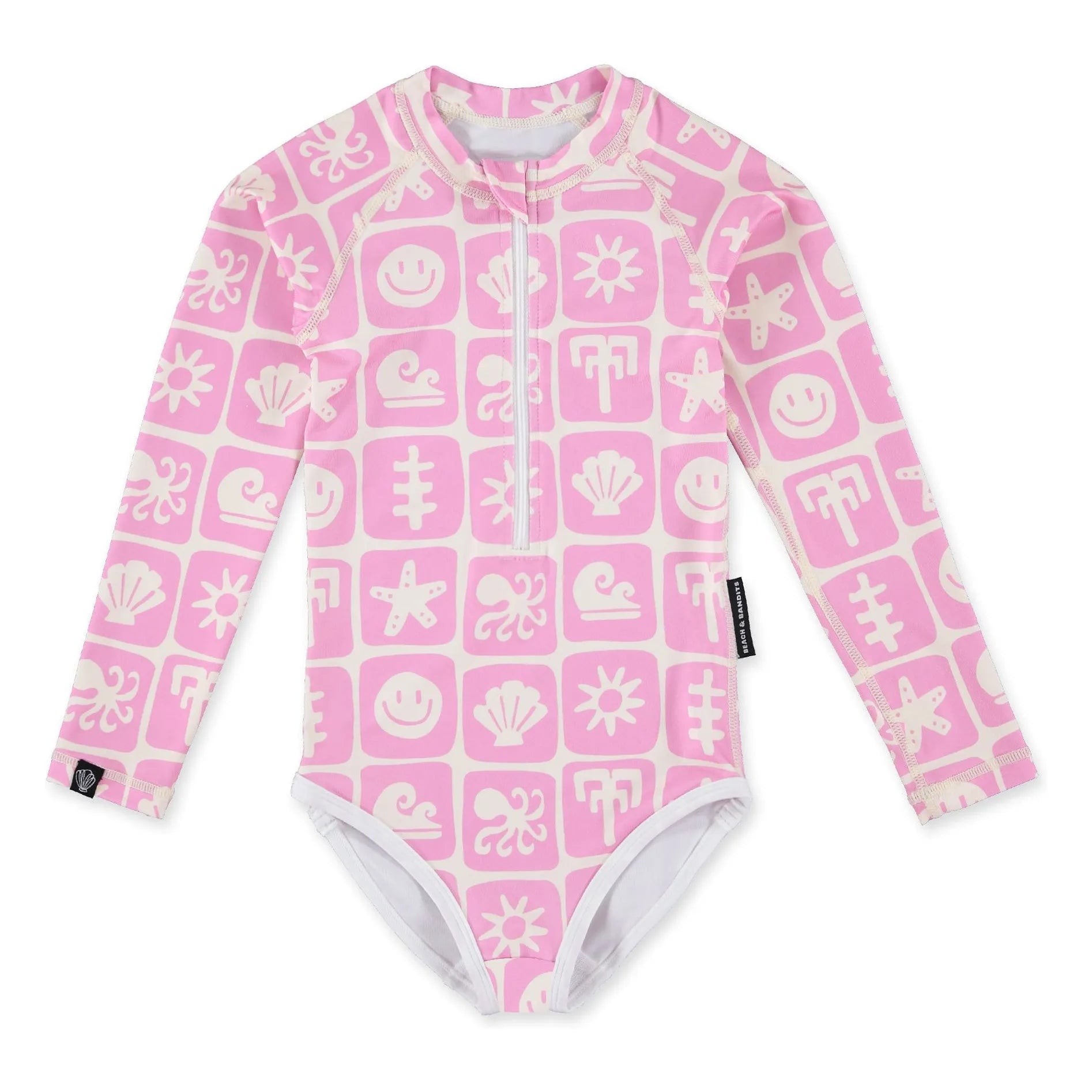 Beach & Bandits - Bañador con Protección UV Sea Smiley Fibras Recicladas | Rosa