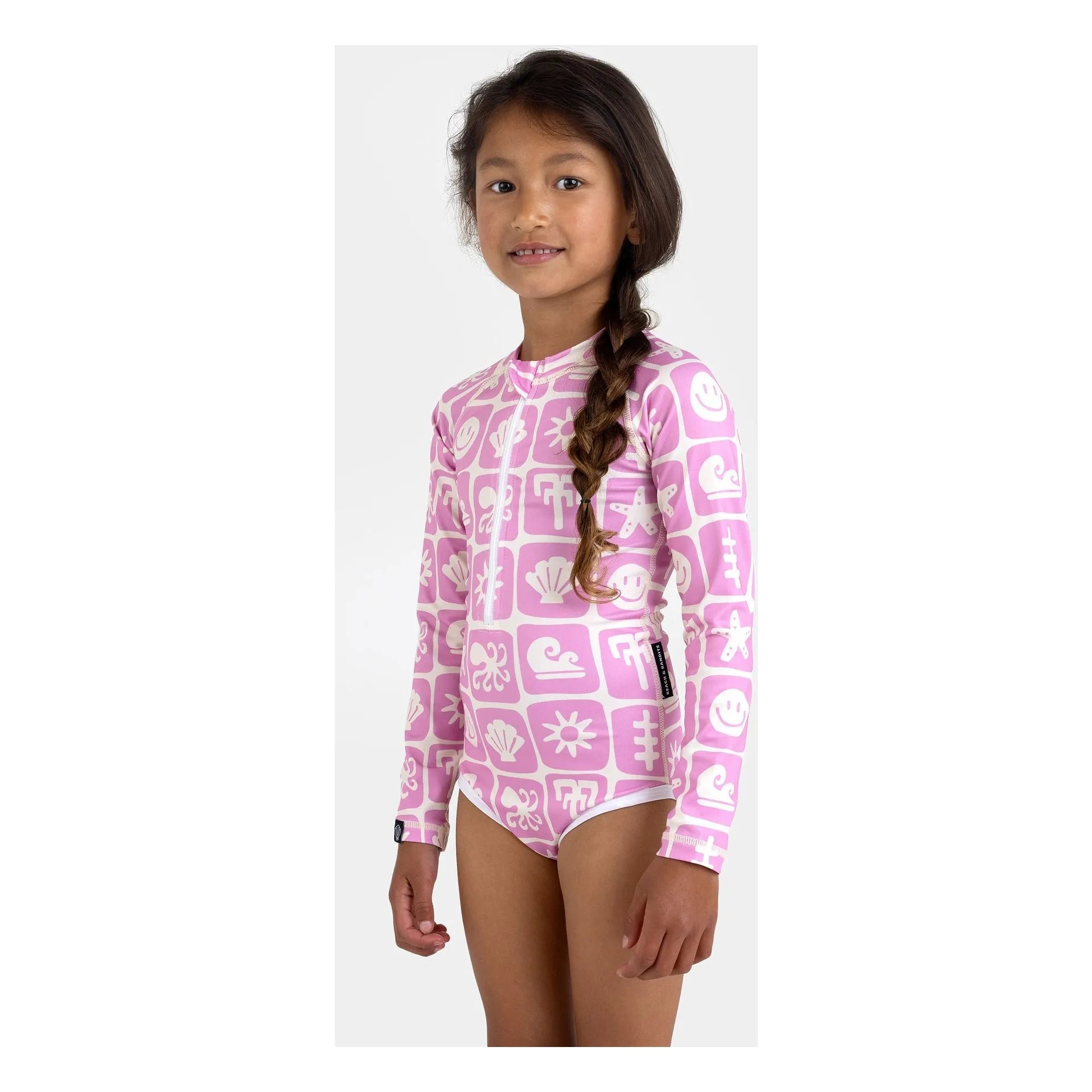Beach & Bandits - Bañador con Protección UV Sea Smiley Fibras Recicladas | Rosa