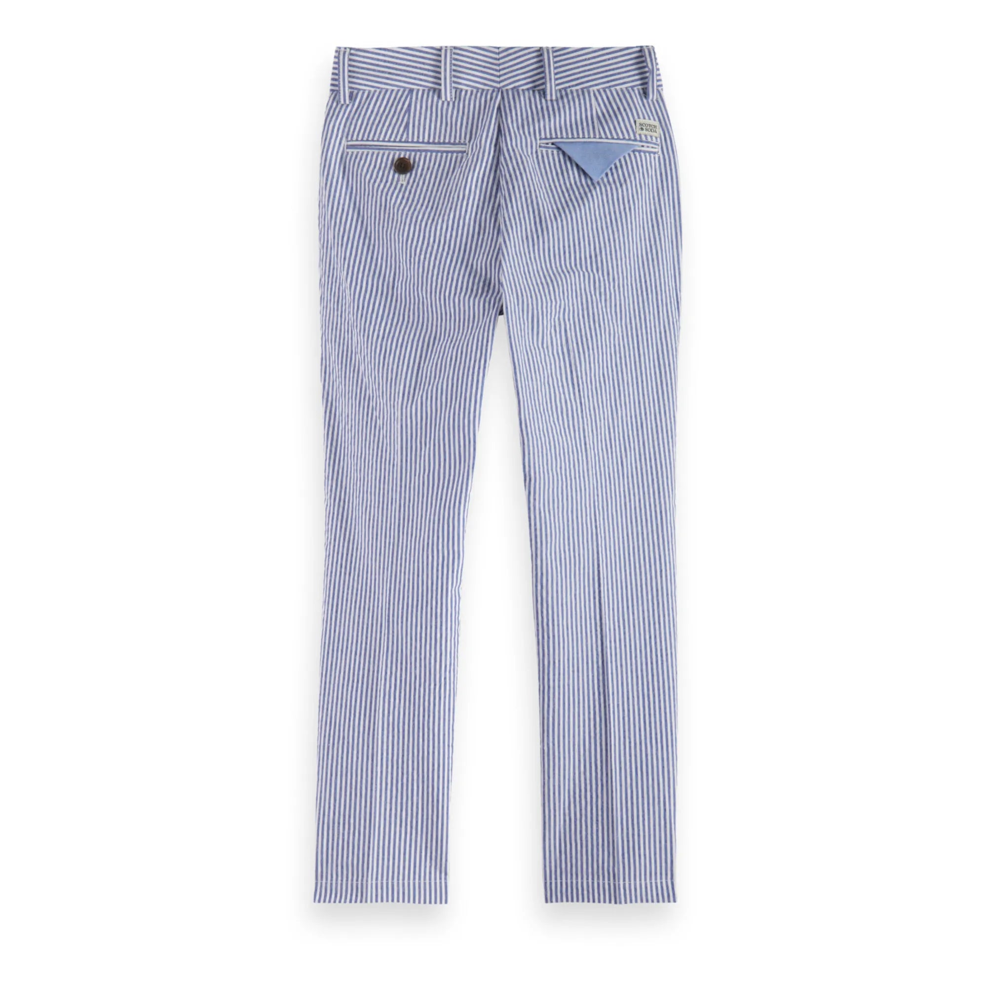 Scotch & Soda - Pantalón Chino a Rayas de Muselina | Azul