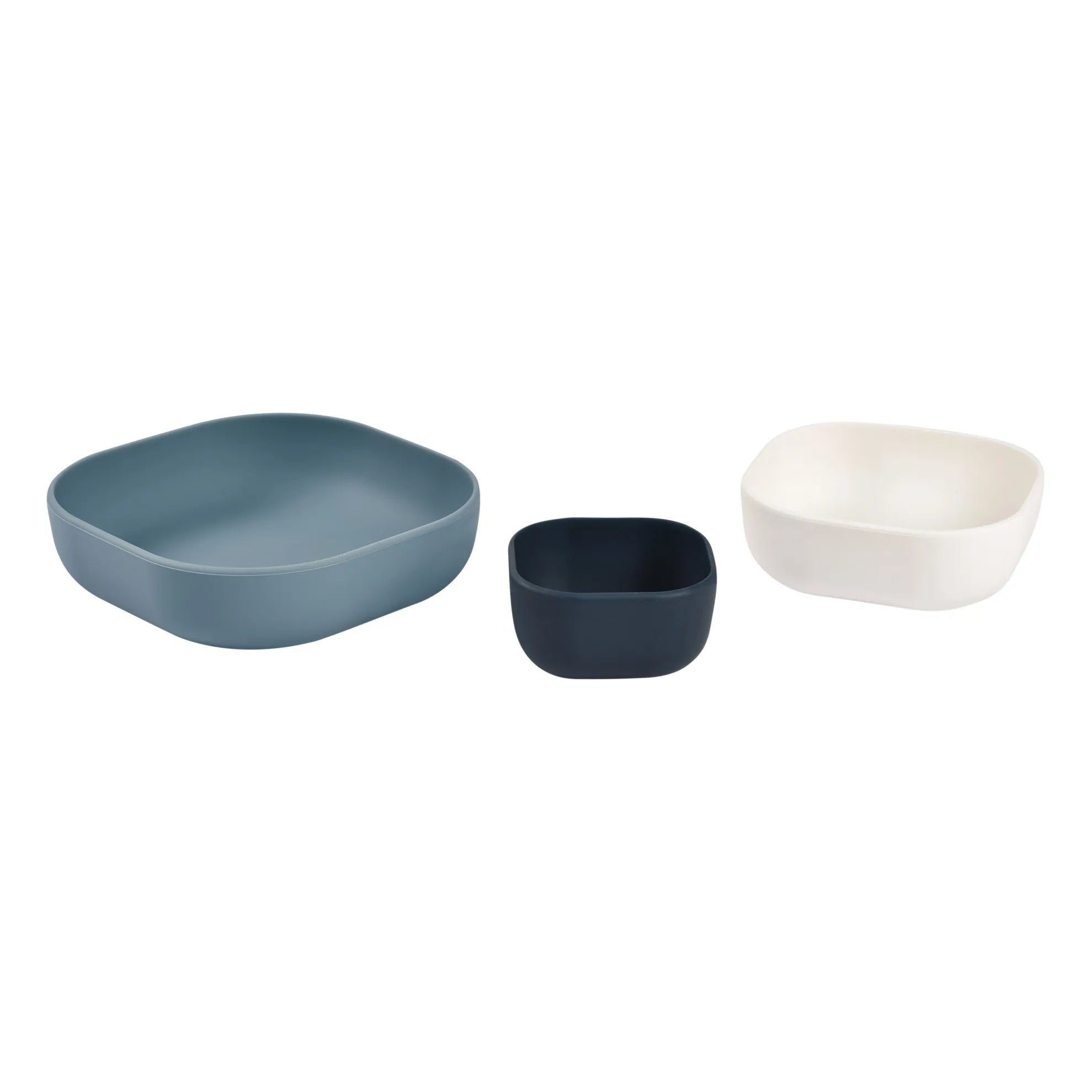 Béaba - Cuencos de Silicona - Set de 3 | Azul marino