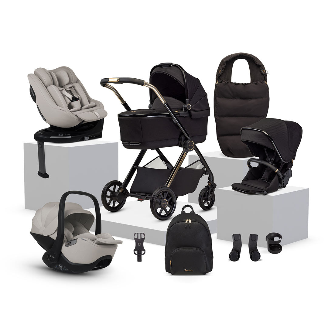 Silver Cross Reef 2 SPECIAL EDITION Ultimate Family 360 Bundle-Travel Systems-Espresso-Natural Taupe | Natural Baby Shower