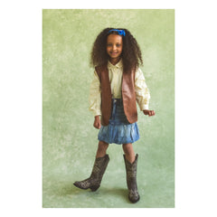 Niño Niña - Chaqueta sin mangas Can't Touch This Nappa Cuero | Hazel