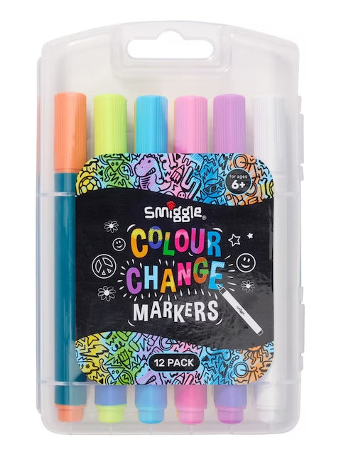Smiggle - Rotuladores de colores cambiantes, 12 unidades