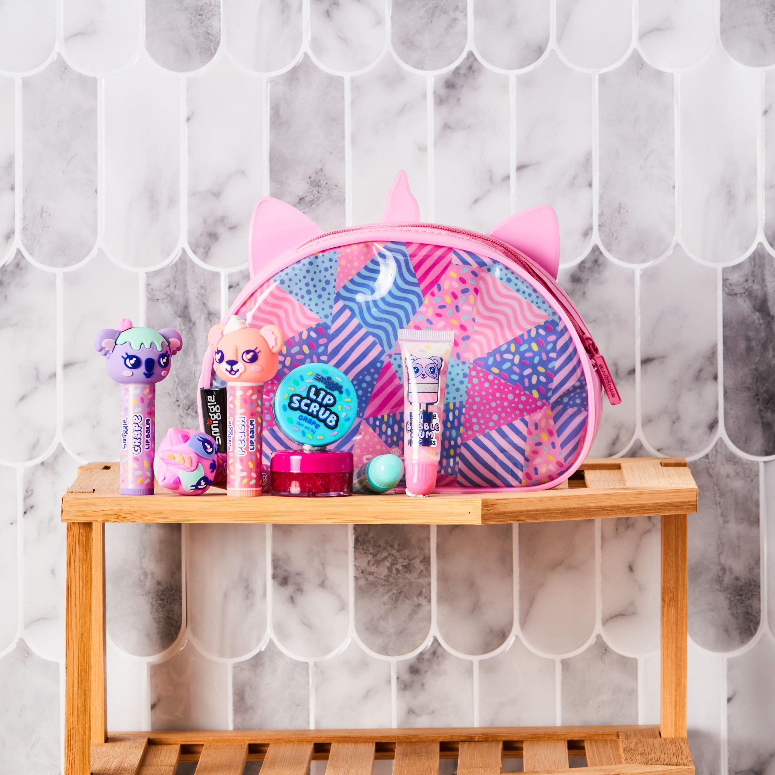 Smiggle - Bálsamo labial infantil de 3 piezas para regalo