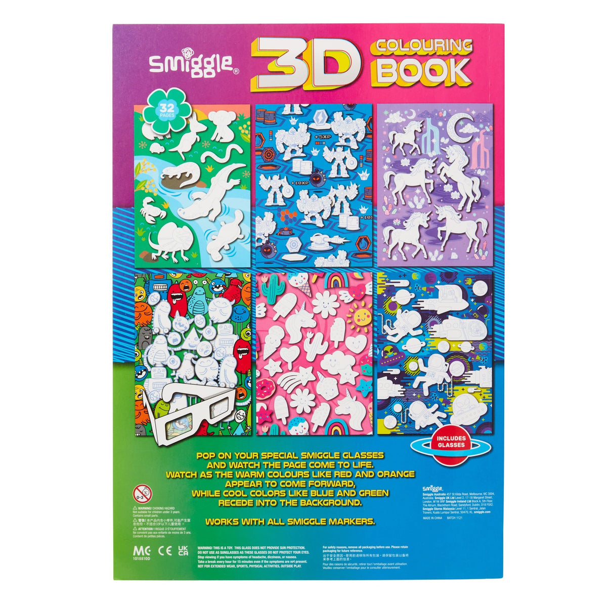 Smiggle - Libro de colorear 3D