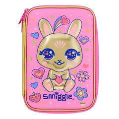 Smiggle - Estuche con personaje Budz dorado en relieve 3D