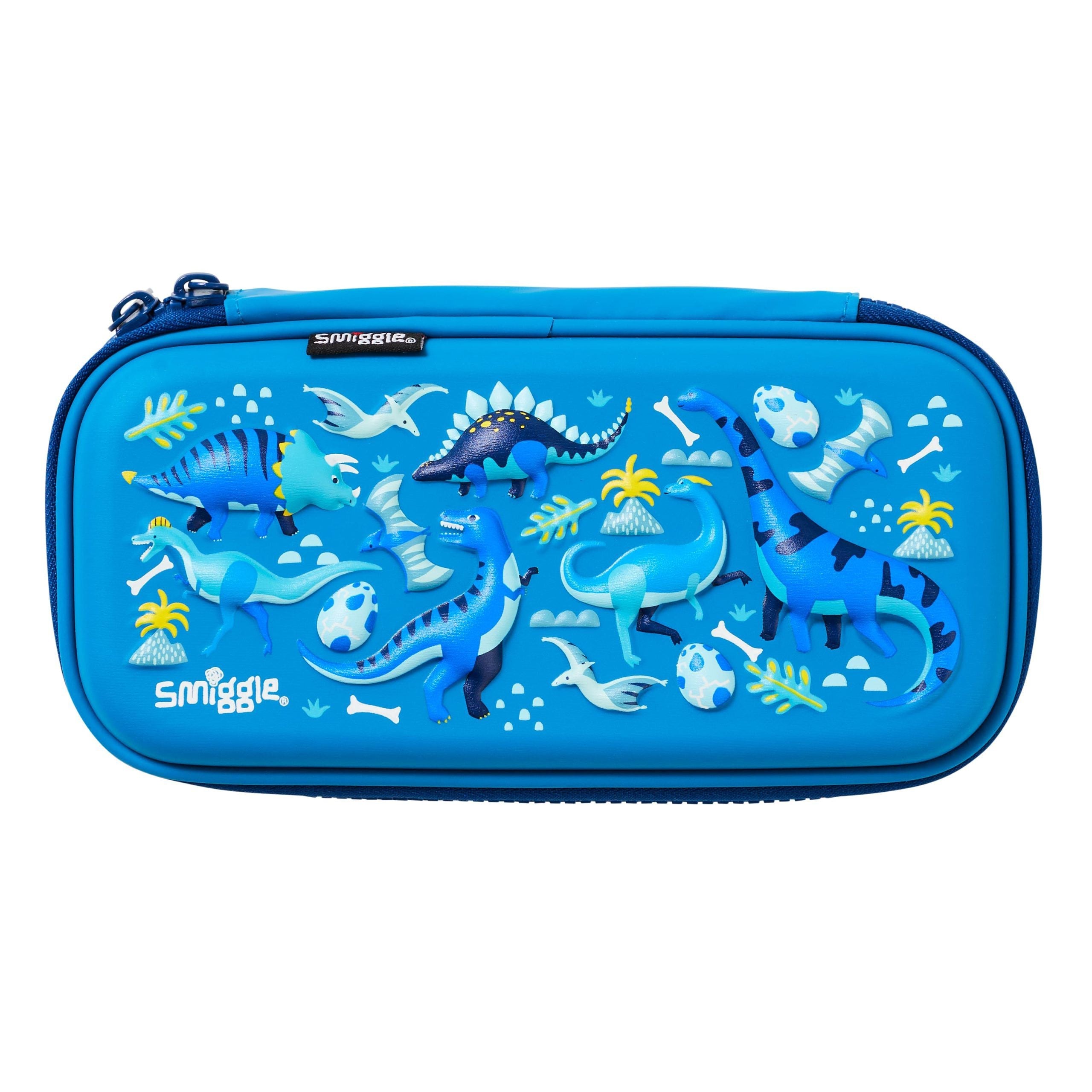 Smiggle - Estuche rígido 3D en relieve azul pequeño