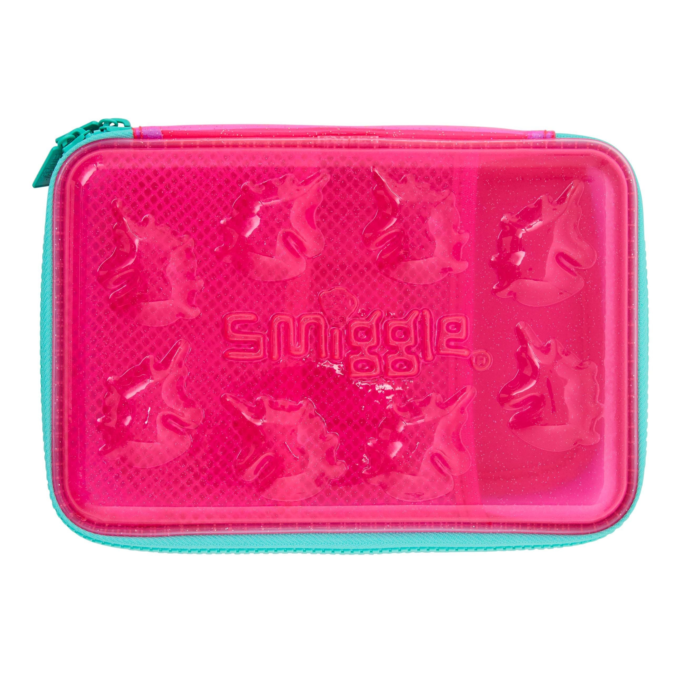 Smiggle - Estuche rígido 3D en relieve rosa