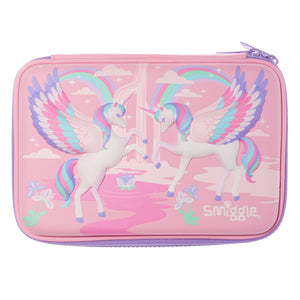 Smiggle - Estuche rígido 3D en relieve con unicornios rosas