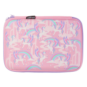 Smiggle - Estuche rígido 3D en relieve con unicornios rosas