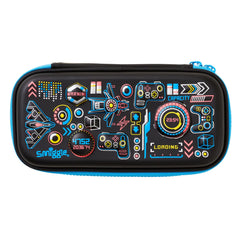 Estuche pequeño de tapa dura con relieve 3D Smiggle - Negro