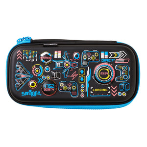 Estuche pequeño de tapa dura con relieve 3D Smiggle - Negro