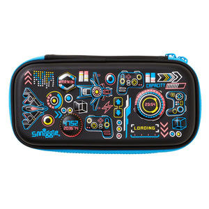 Estuche pequeño de tapa dura con relieve 3D Smiggle - Negro