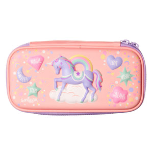 Smiggle - Estuche de Unicornio 3D en Relieve de Tapa Dura