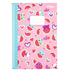 Smiggle - Cuaderno A5 rayado y con regla