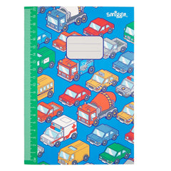 Smiggle - Cuaderno A5 rayado y con regla