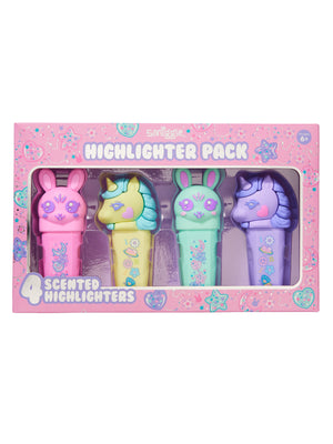 Smiggle - Set de 4 rotuladores fluorescentes perfumados All Stars