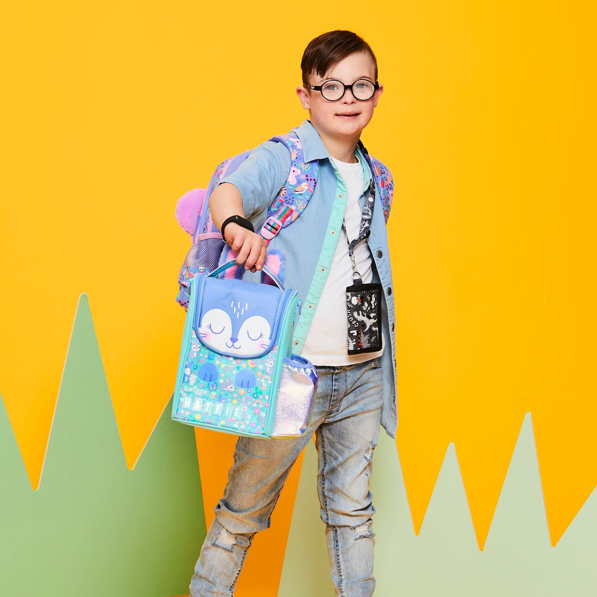Smiggle - Paquete de la hora de la comida Junior Animalia