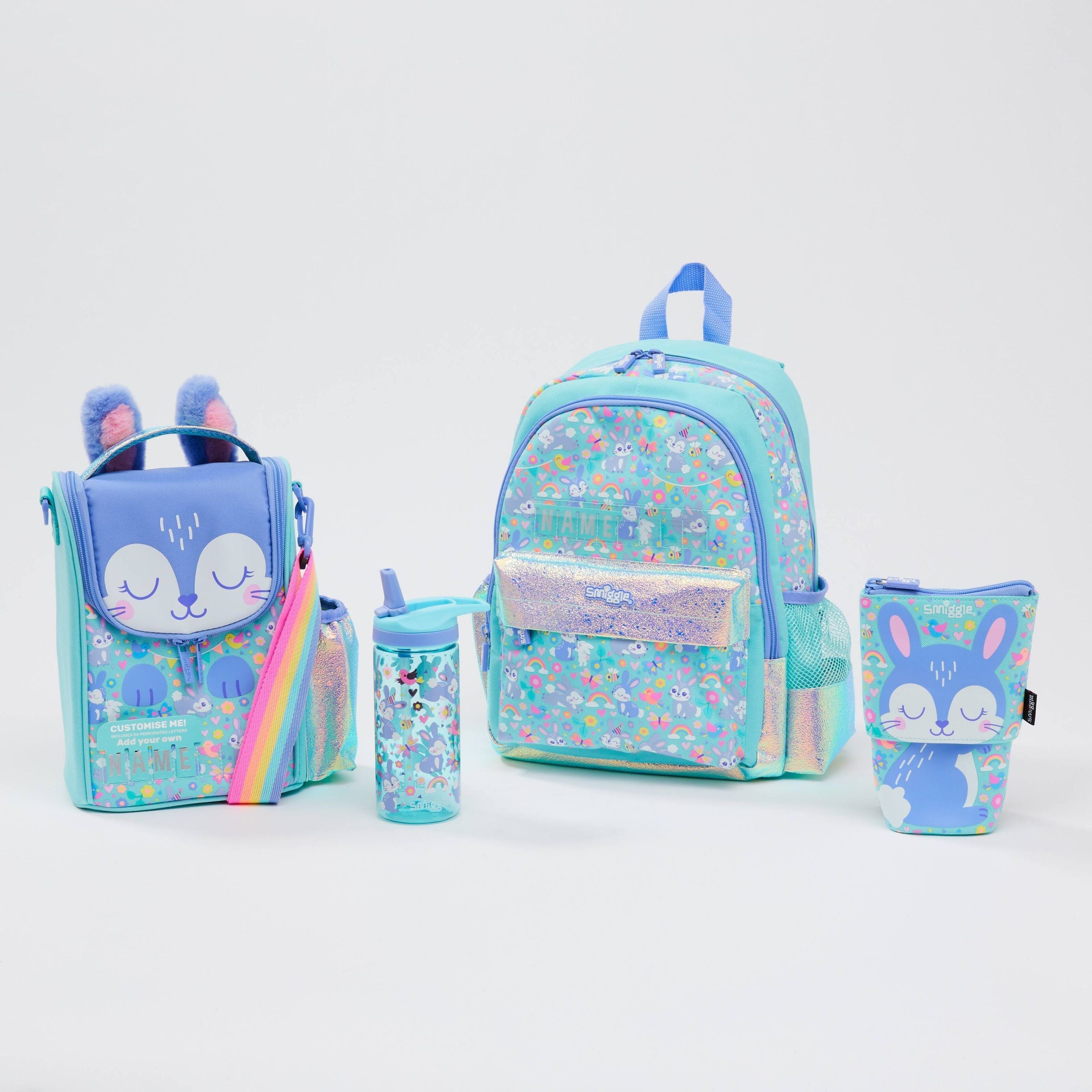 Smiggle - Mochila Escolar Junior Animalia y Set Completo