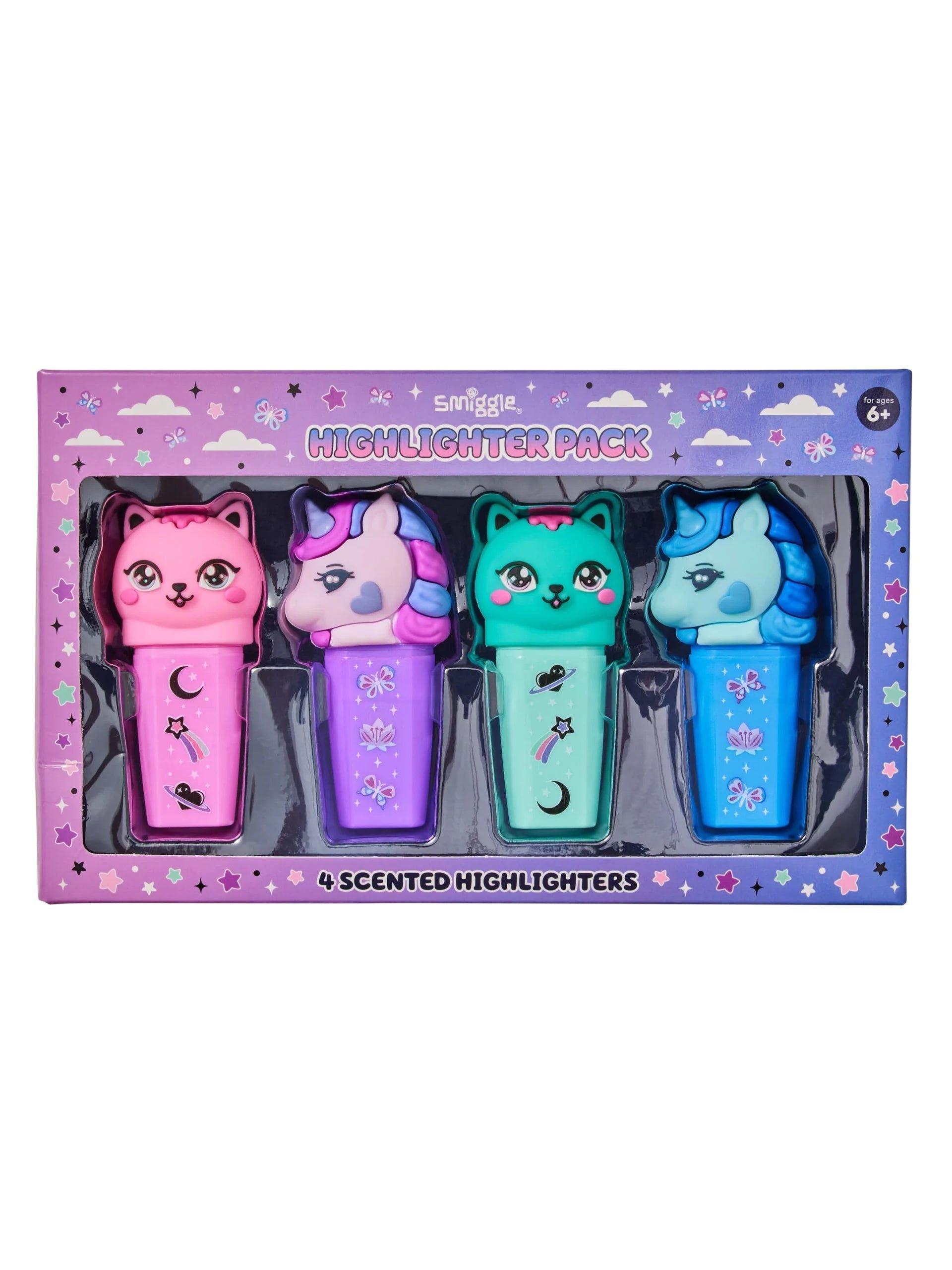 Smiggle - Away Marcadores Fluorescentes X4