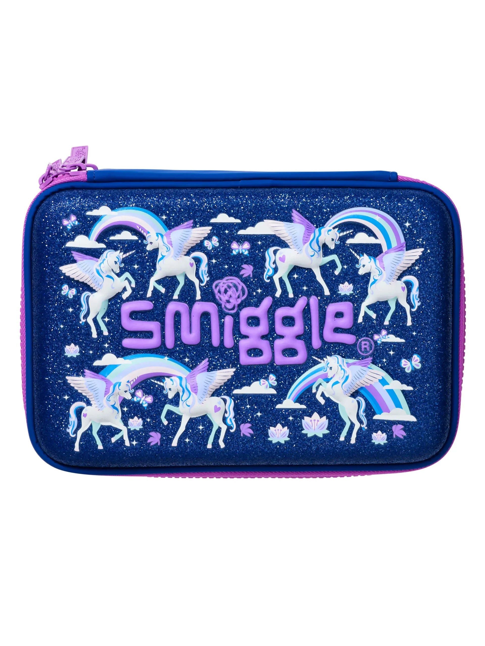 Smiggle - Estuche rígido de unicornio de doble piso