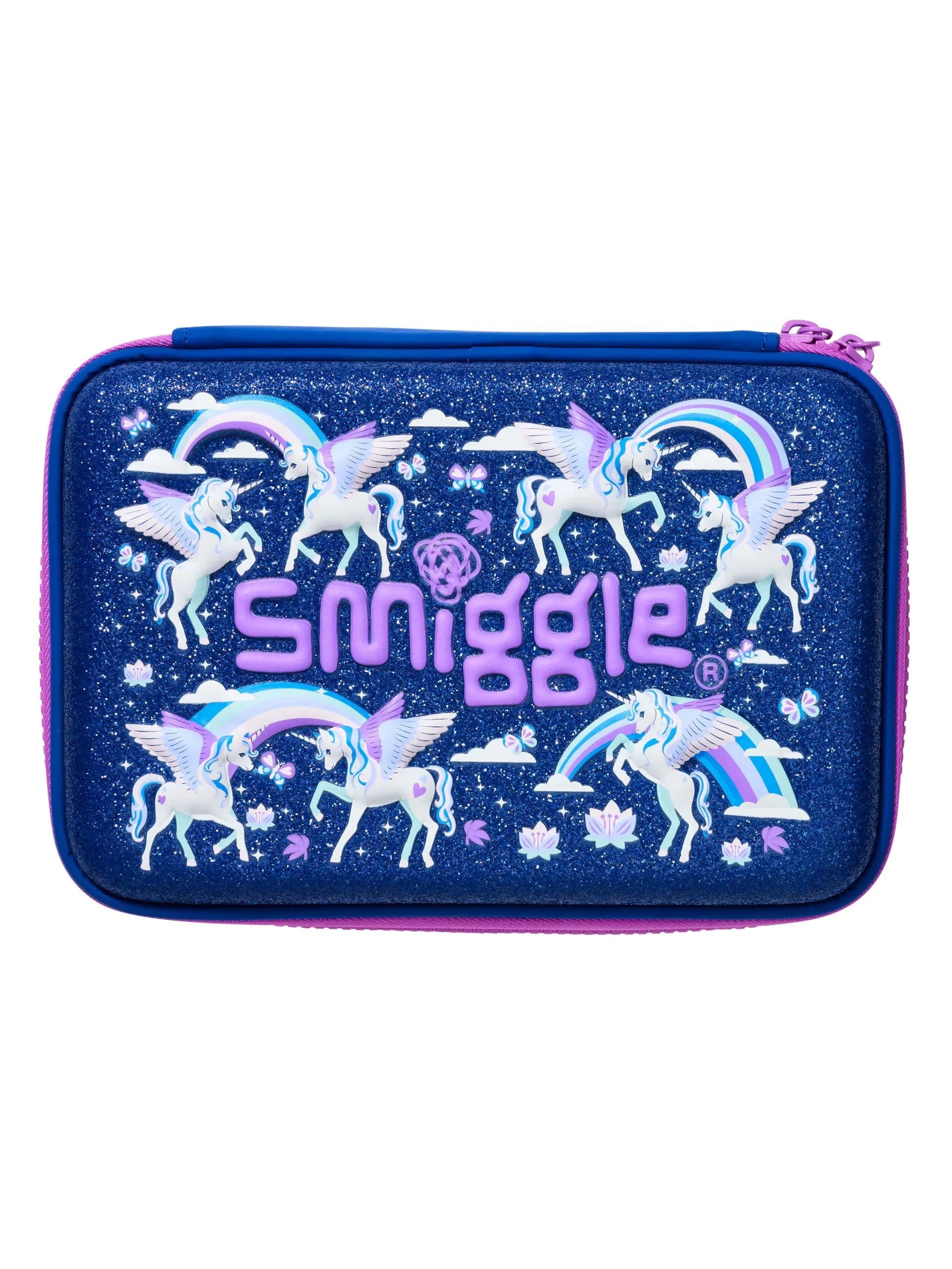 Smiggle - Estuche rígido de unicornio de doble piso