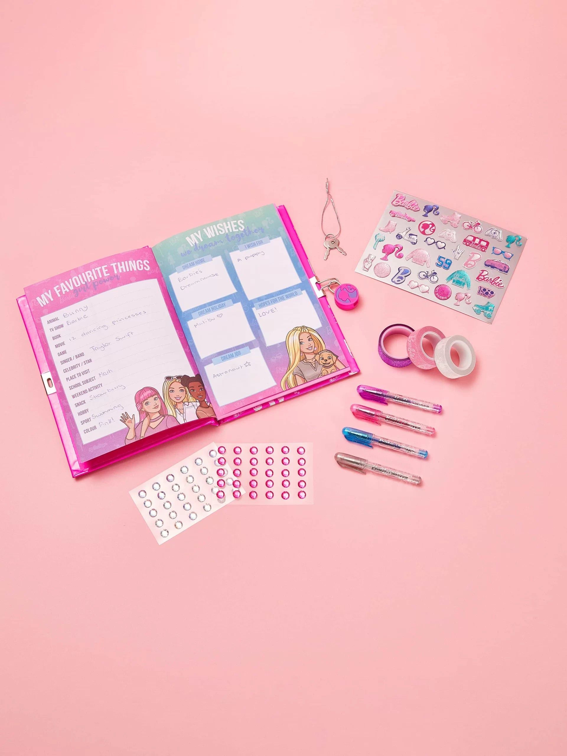 Smiggle - Diario bloqueable Barbie DIY