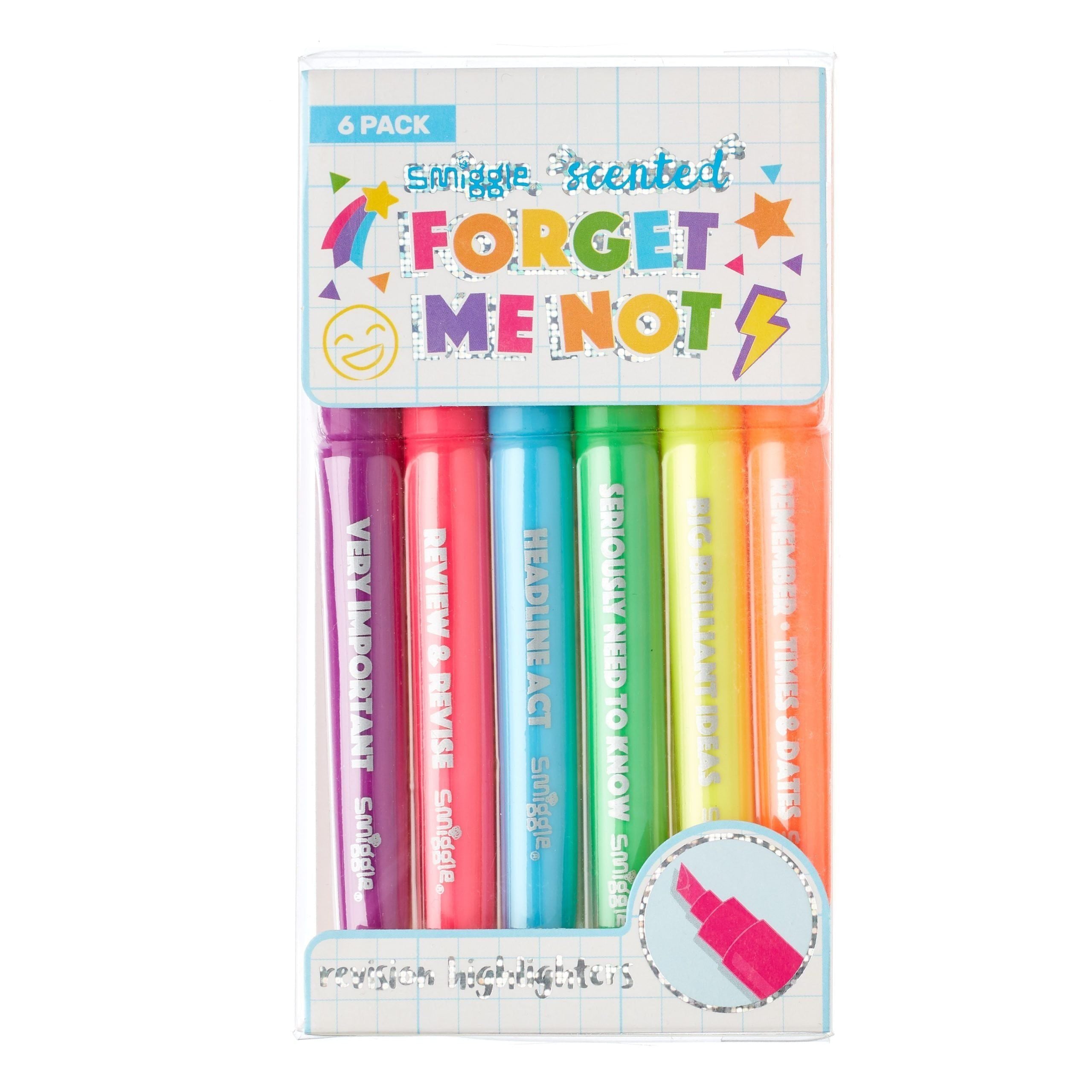 Smiggle - Rotuladores Fluorescentes de 6 unidades Forget Me Not