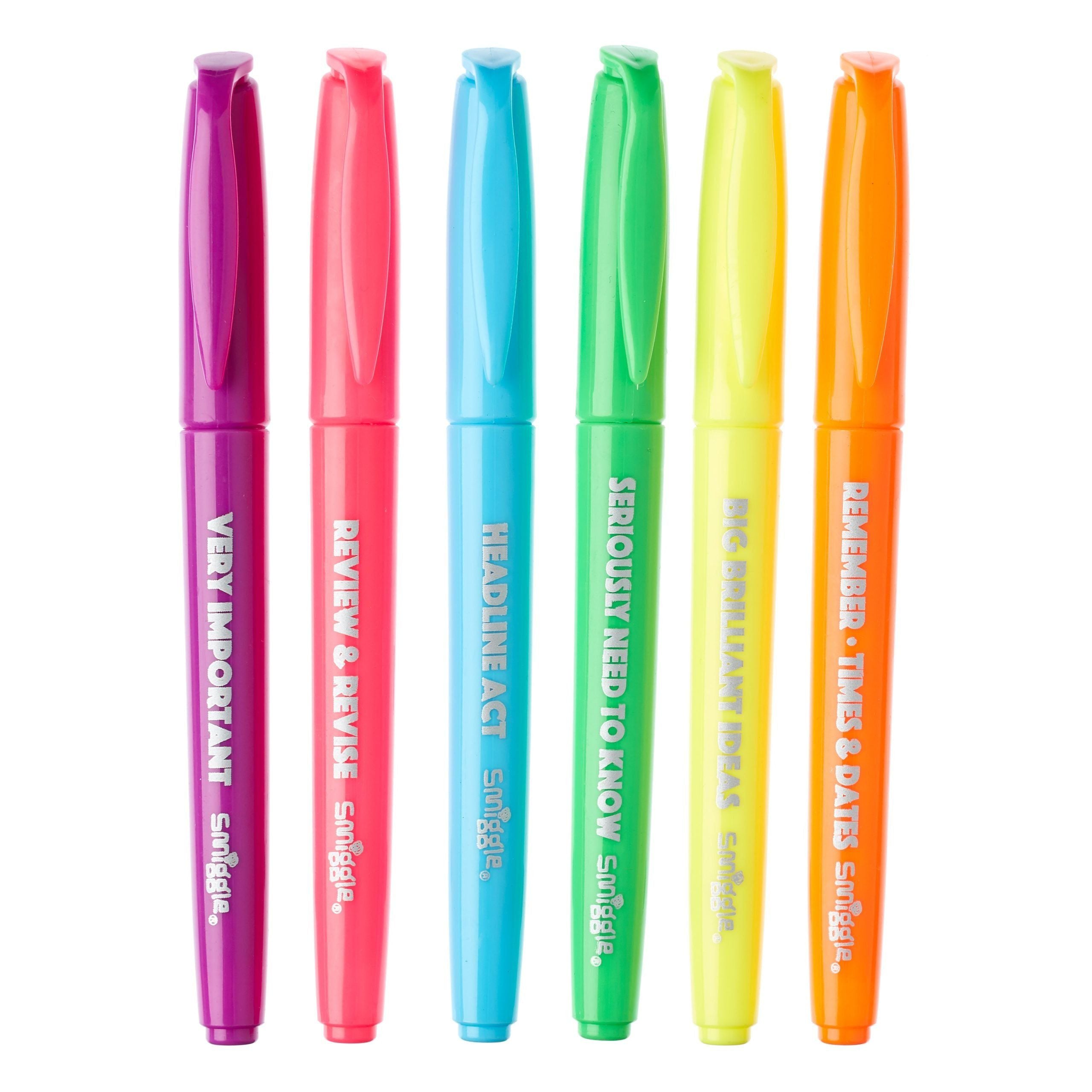 Smiggle - Rotuladores Fluorescentes de 6 unidades Forget Me Not