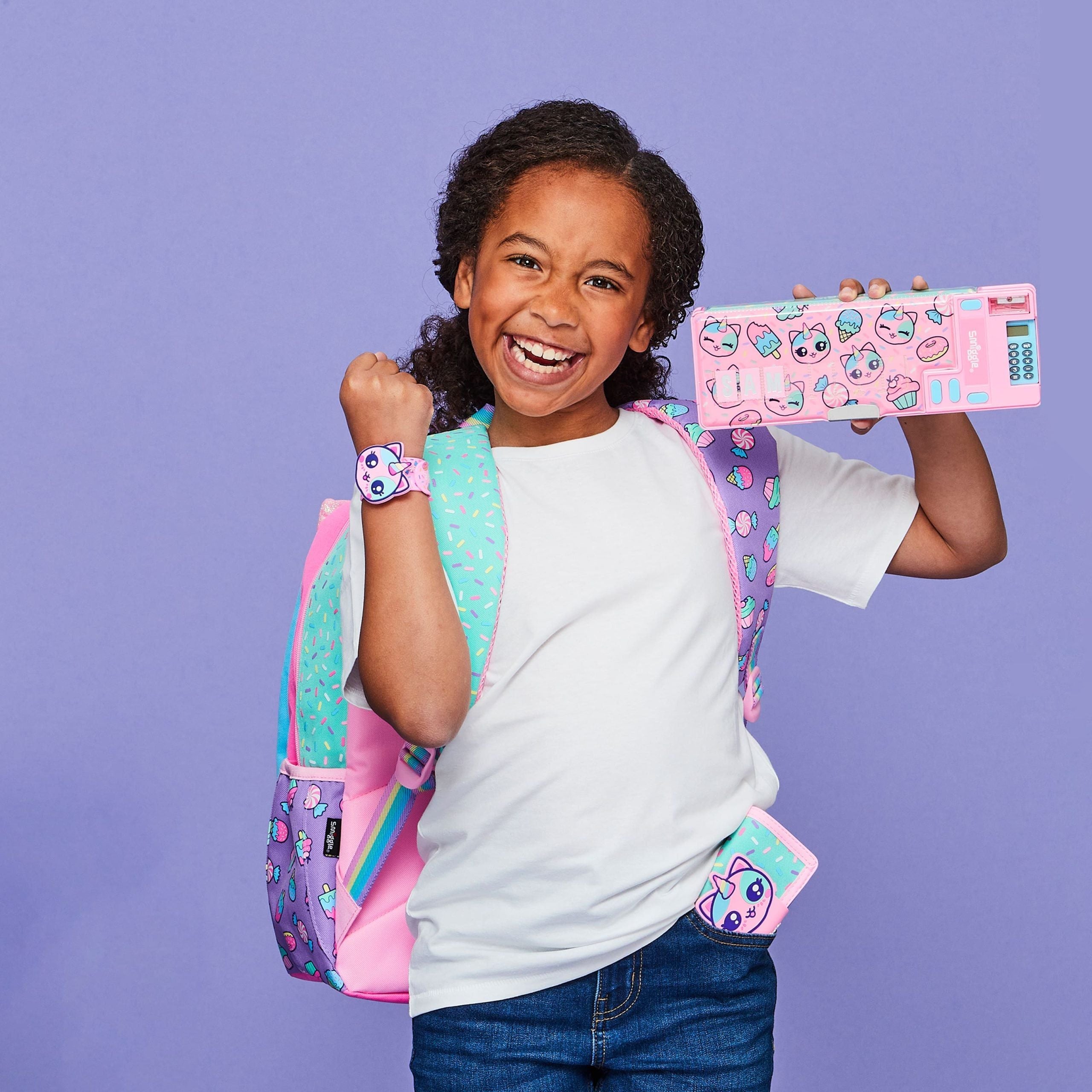 Smiggle - Estuche automático con calculadora Best Budz