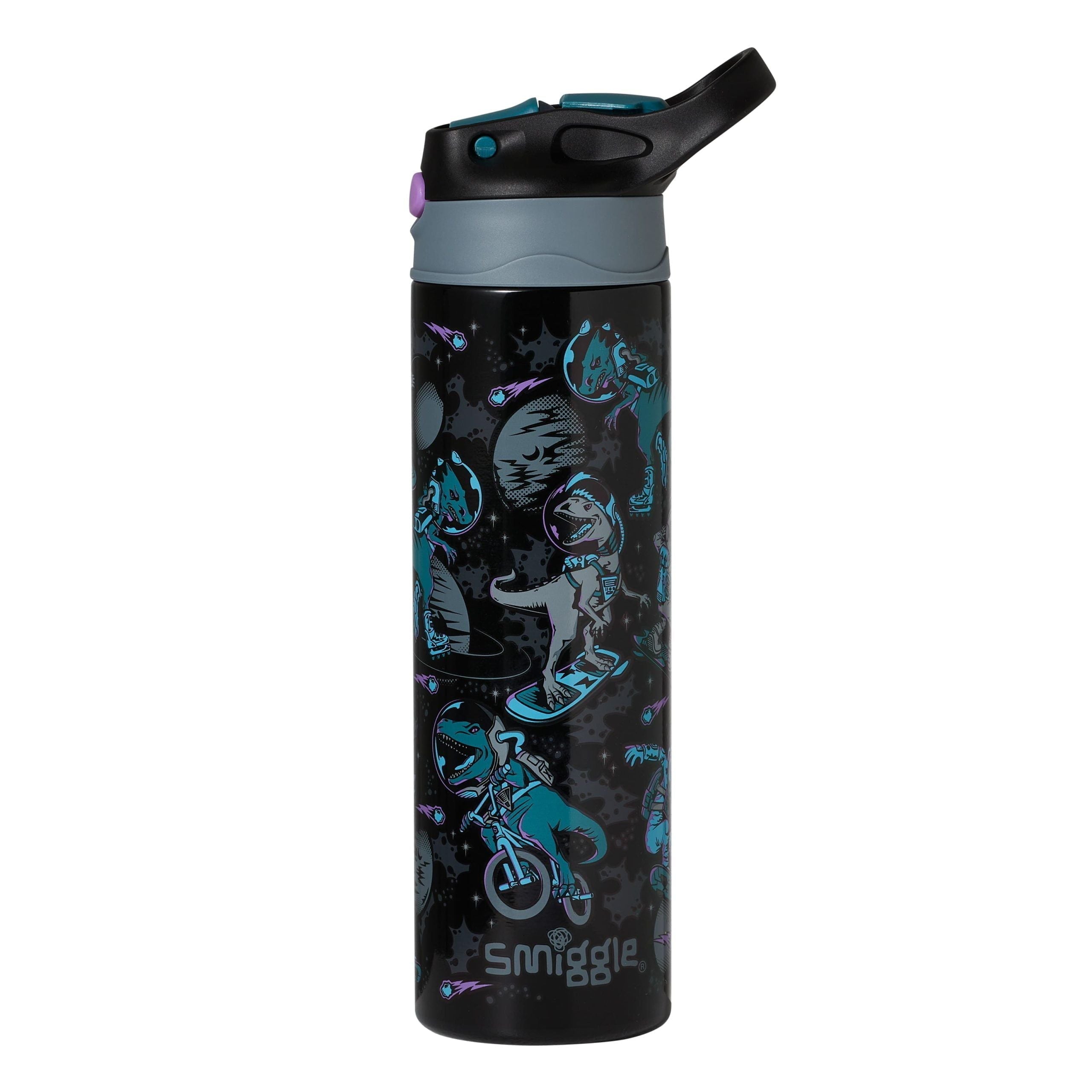 Smiggle - Better Together Termo de acero inoxidable de 520 ml con pajita