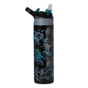 Smiggle - Better Together Termo de acero inoxidable de 520 ml con pajita