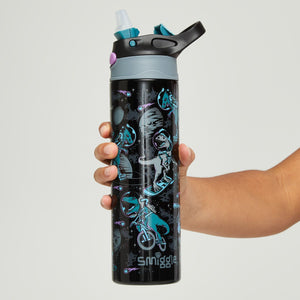 Smiggle - Better Together Termo de acero inoxidable de 520 ml con pajita