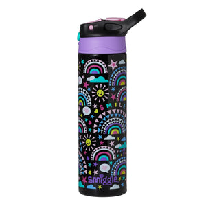 Smiggle - Better Together Termo de acero inoxidable de 520 ml con pajita