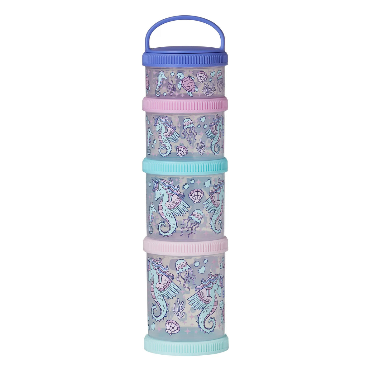 Smiggle – Mejor Juntos, minicontenedores de comida y aperitivos, paquete de 4