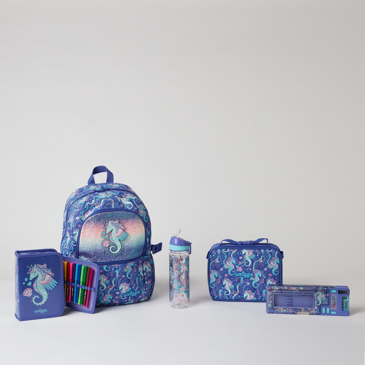 Smiggle - Juego de 5 piezas de mochila escolar Better Together