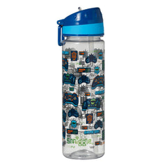 Smiggle - Better Together 650ML Botella de agua con pajita sin BPA