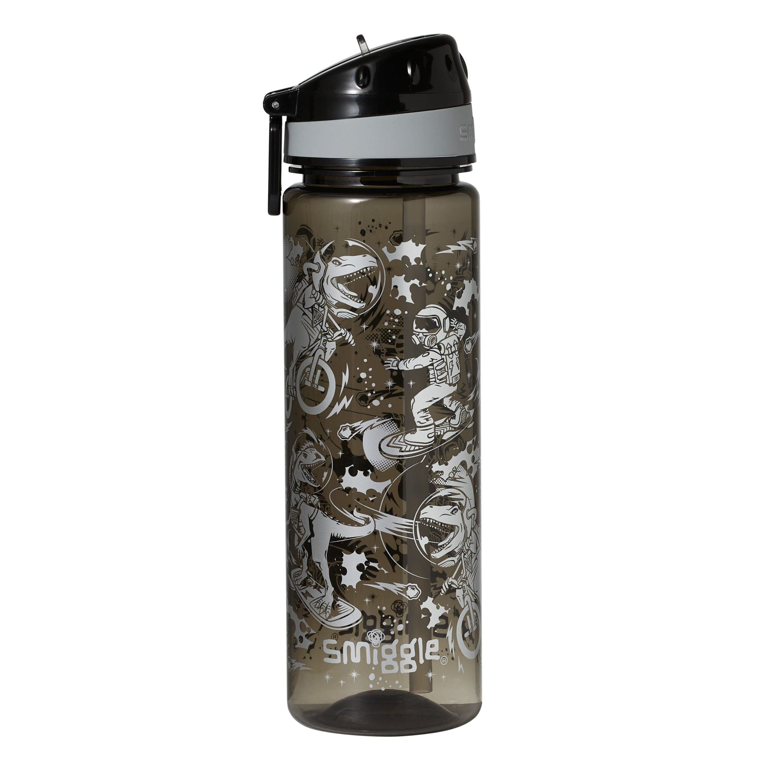 Smiggle - Better Together 650ML Botella de agua con pajita sin BPA