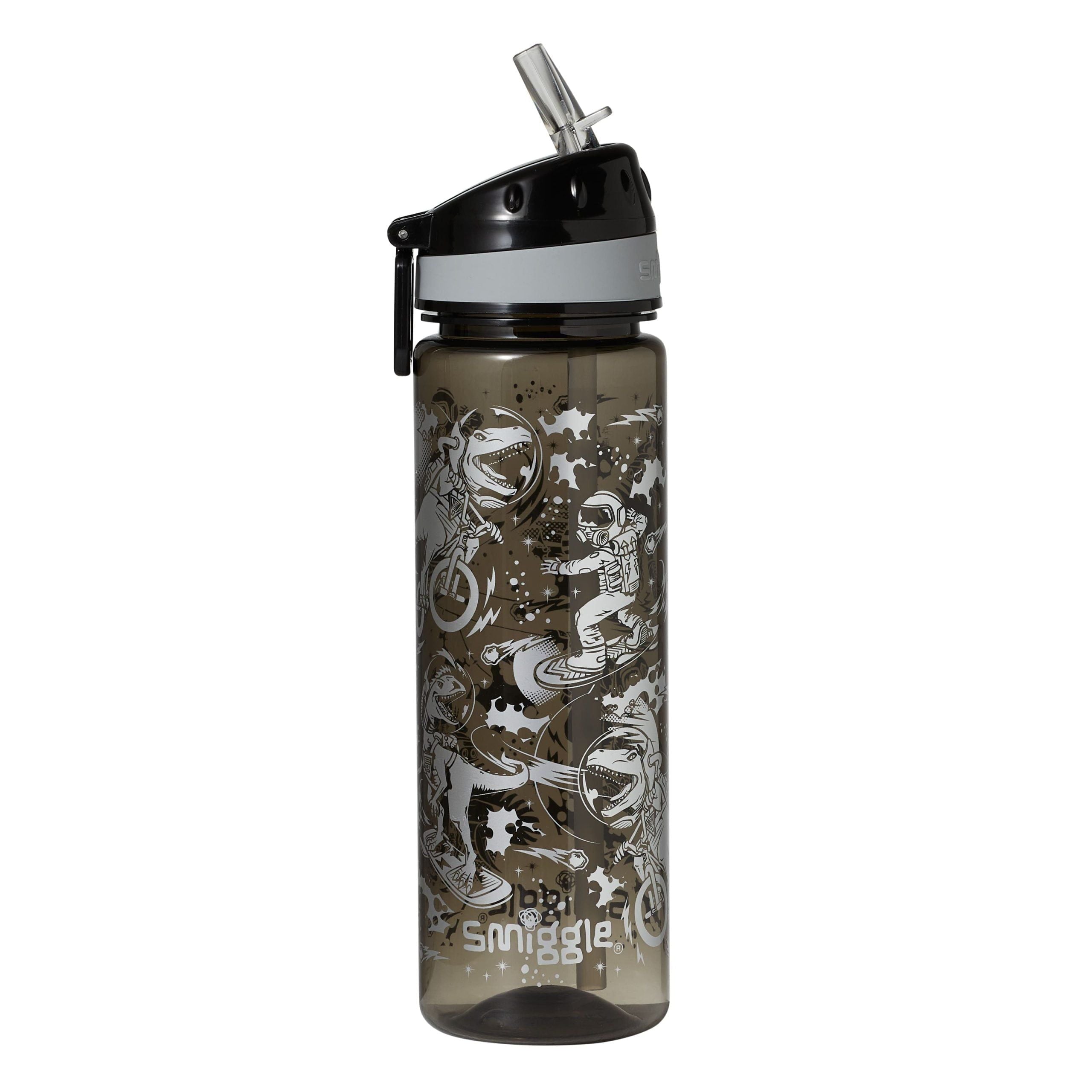 Smiggle - Better Together 650ML Botella de agua con pajita sin BPA