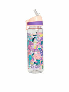 Smiggle - Botella de agua con pajita de 650 ml sin BPA