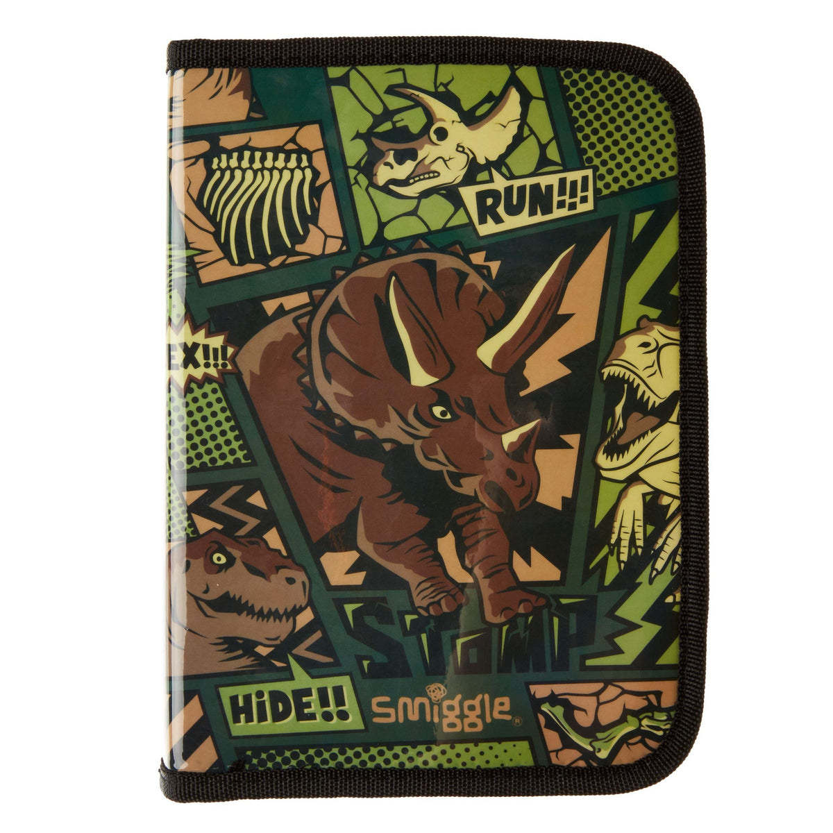 Smiggle - Estuche de papelería con lápices para colorear y estuche Beyond Dinosaur