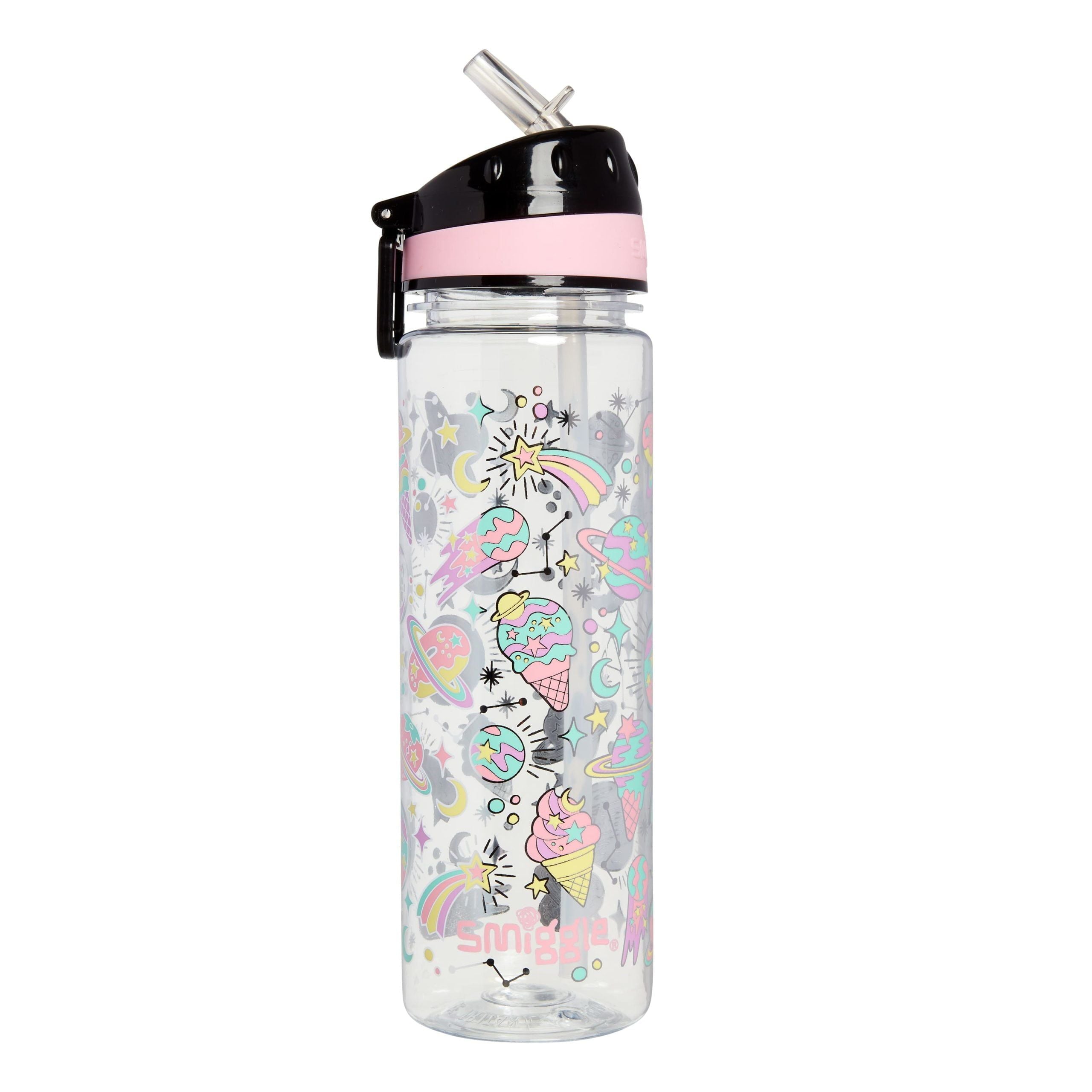 Smiggle - Botella de Agua con Pajita de 650 ml sin BPA, Diseño de Helado Beyond