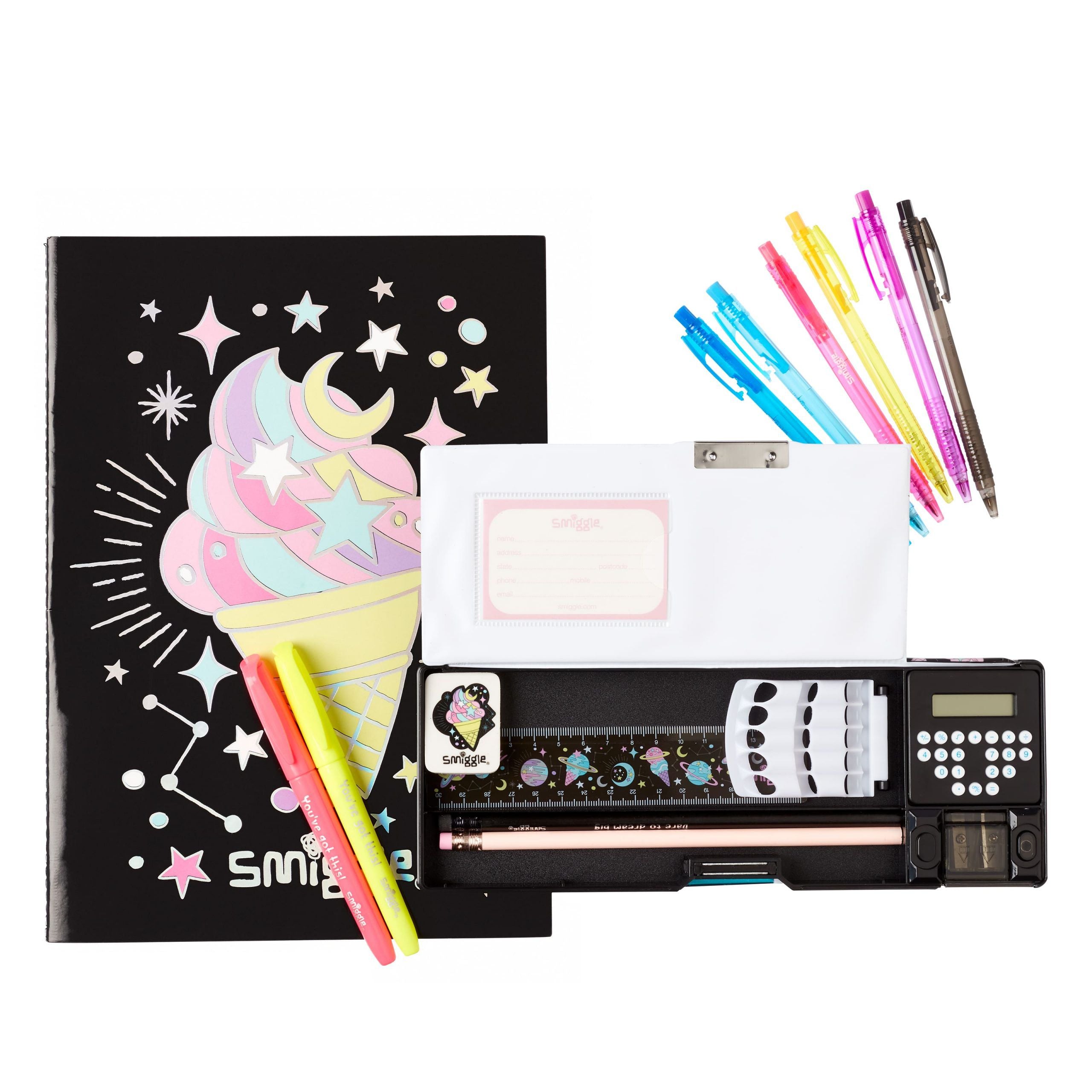 Smiggle - Estuche de papelería con calculadora y helado Beyond